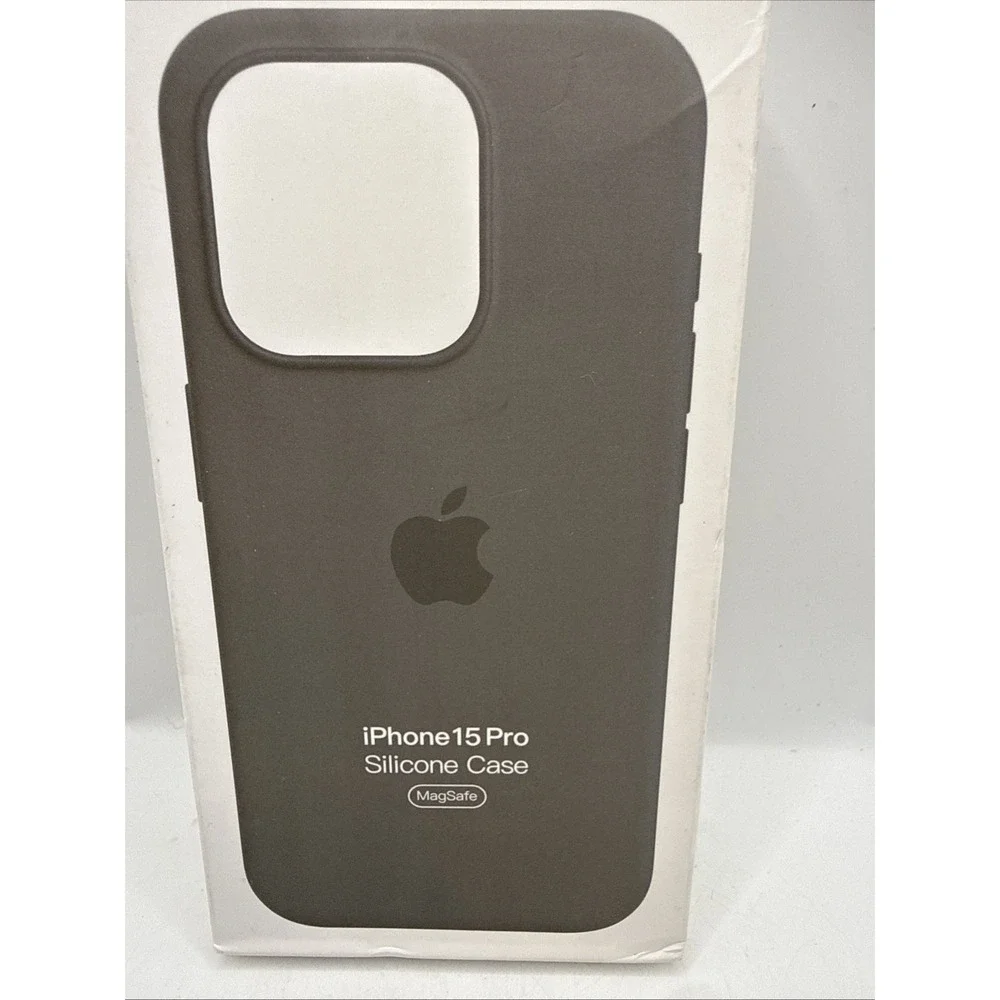 Genuine Apple  Silicone Case with MagSafe For iPhone 15 Pro - Clay - New Open Bx